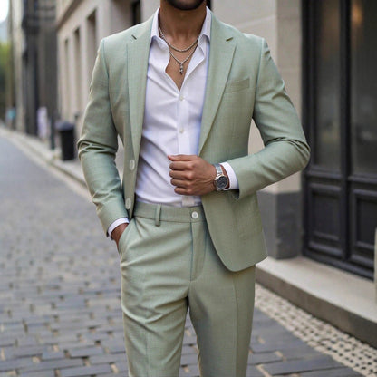 Ensemble Costume Homme Couleur Unie – Style Business et Élégant