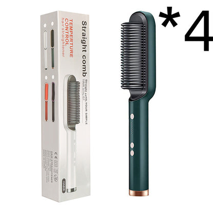 Brosse Lissante Électrique 2-en-1 – Lissage & Boucles à Ions Négatifs
