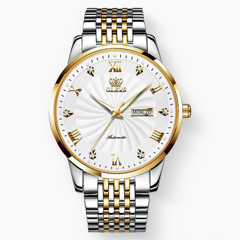 Montre Mécanique de Luxe – Élégance Business, Finition Diamants & Étanchéité