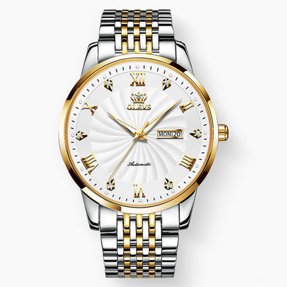 Montre Mécanique de Luxe – Élégance Business, Finition Diamants & Étanchéité