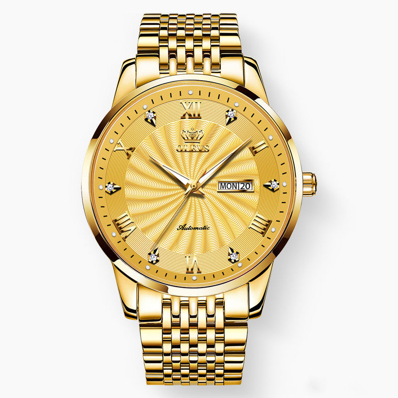 Montre Mécanique de Luxe – Élégance Business, Finition Diamants & Étanchéité