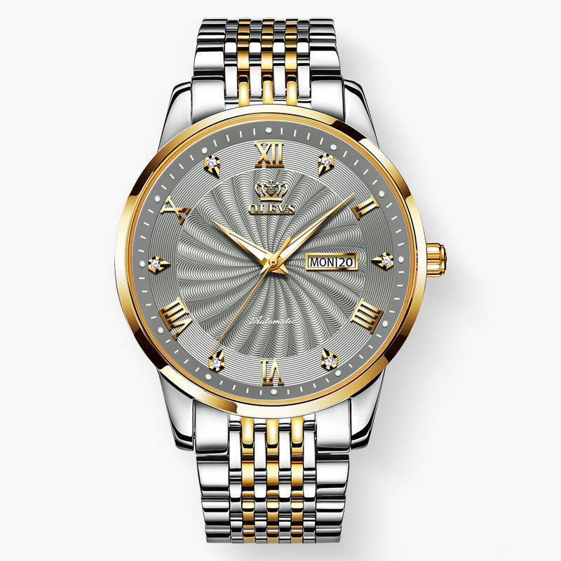 Montre Mécanique de Luxe – Élégance Business, Finition Diamants & Étanchéité