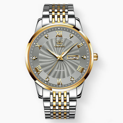 Montre Mécanique de Luxe – Élégance Business, Finition Diamants & Étanchéité
