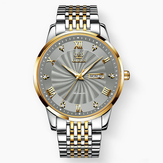 Montre Mécanique de Luxe – Élégance Business, Finition Diamants & Étanchéité