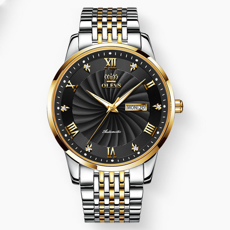 Montre Mécanique de Luxe – Élégance Business, Finition Diamants & Étanchéité