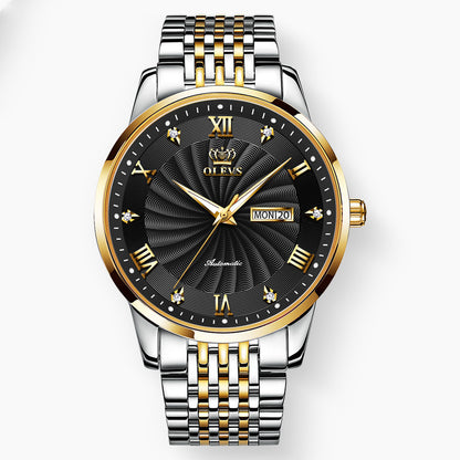 Montre Mécanique de Luxe – Élégance Business, Finition Diamants & Étanchéité
