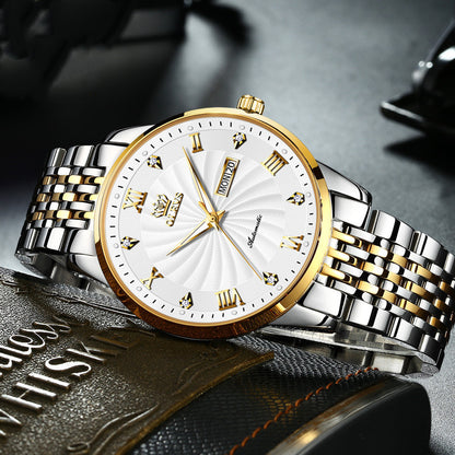 Montre Mécanique de Luxe – Élégance Business, Finition Diamants & Étanchéité