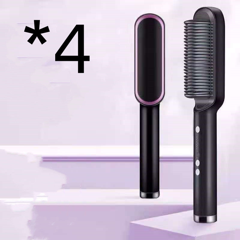 Brosse Lissante Électrique 2-en-1 – Lissage & Boucles à Ions Négatifs