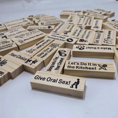 Jeu de Couple – Jenga Intime & Tour d’Empilement pour Soirées, Saint-Valentin et Jeux de Groupe