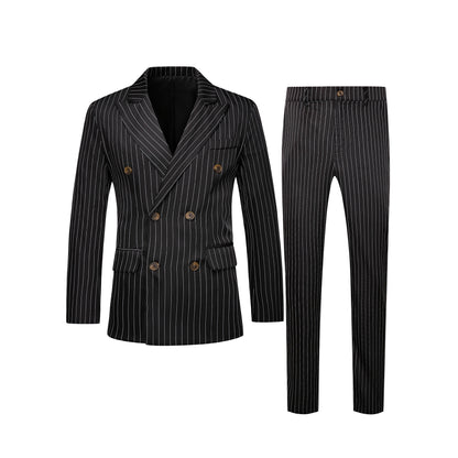 Ensemble Costume Homme Rayé – Style Business Élégant, Coupe Moderne