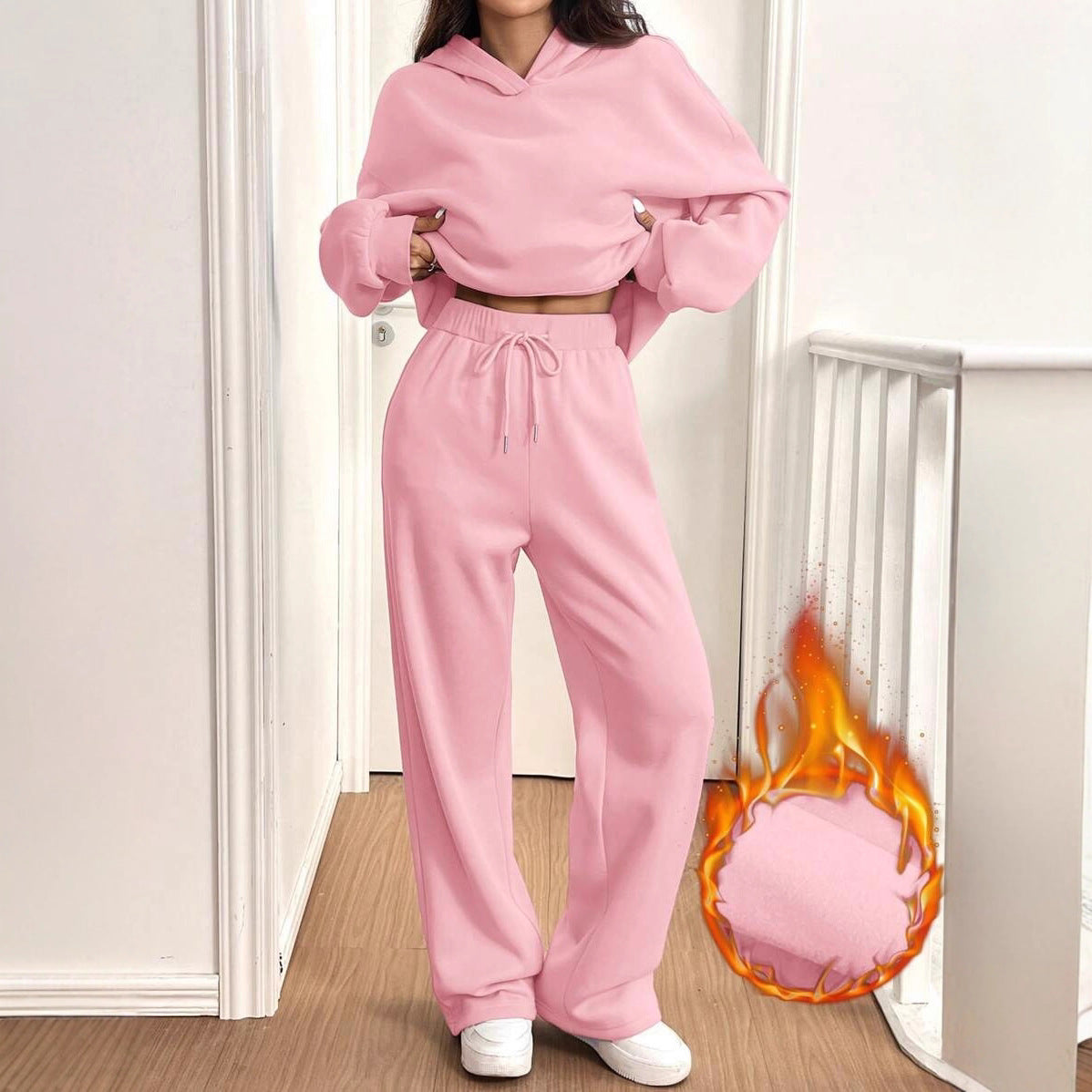 Ensemble Femme Décontracté – Sweat à Capuche et Pantalon Chaud