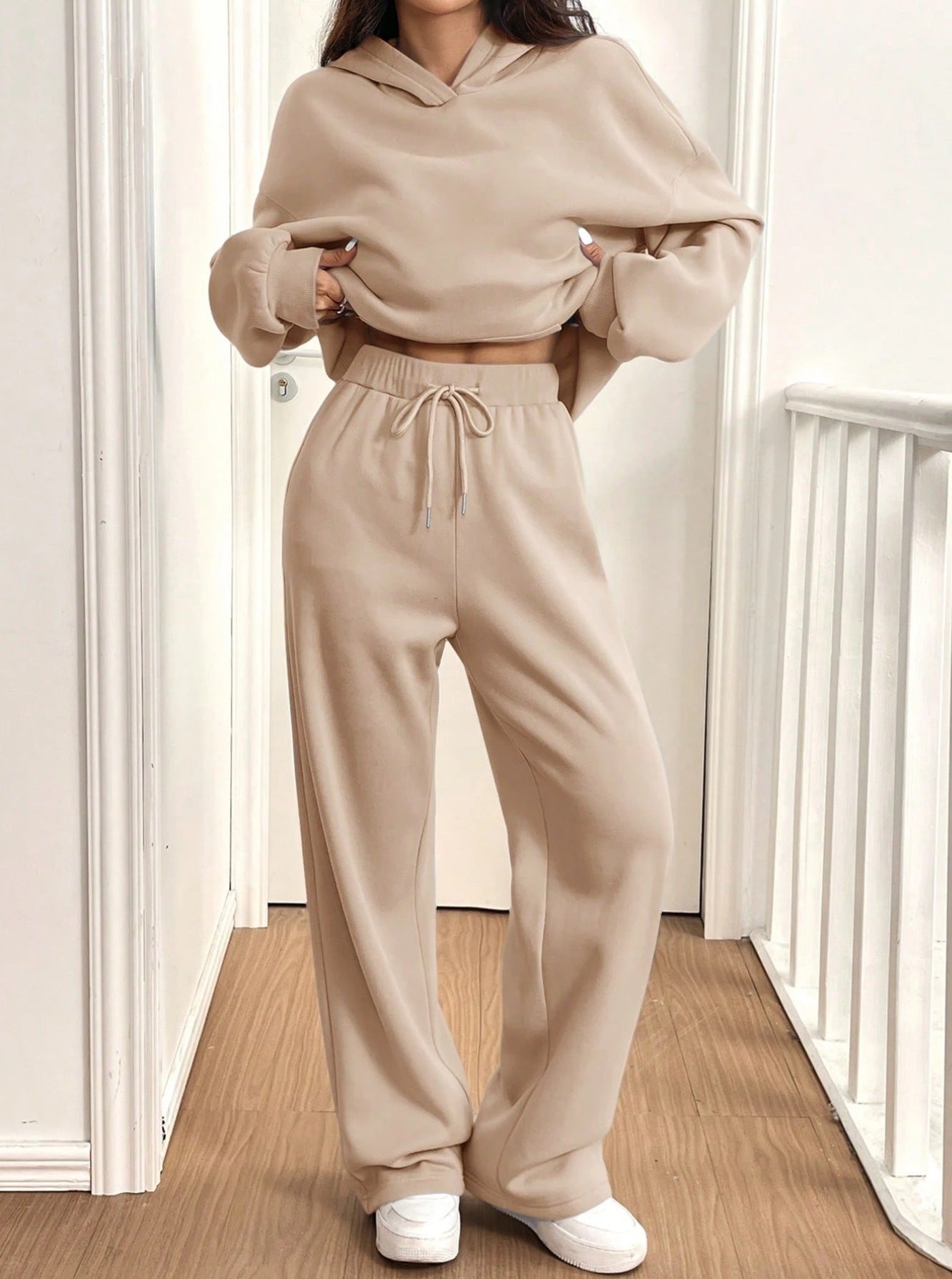 Ensemble Femme Décontracté – Sweat à Capuche et Pantalon Chaud