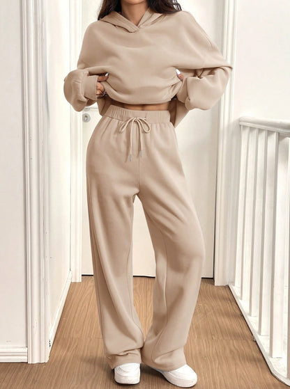 Ensemble Femme Décontracté – Sweat à Capuche et Pantalon Chaud
