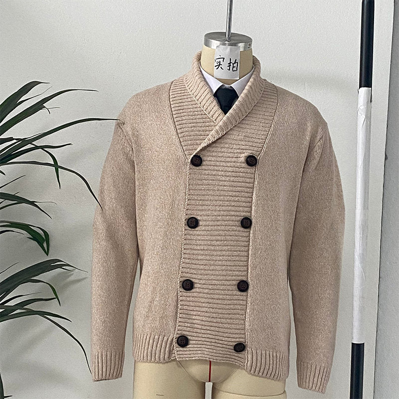 Cardigan Double Boutonnage Homme – Style Décontracté et Tendance pour Jeunes