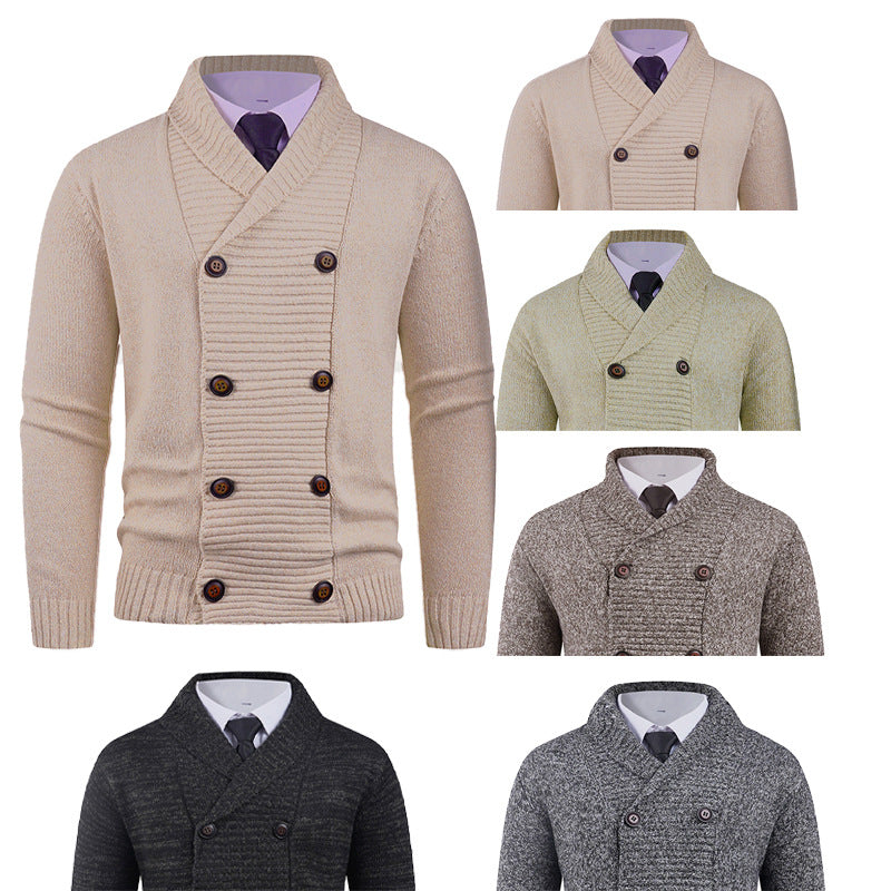Cardigan Double Boutonnage Homme – Style Décontracté et Tendance pour Jeunes