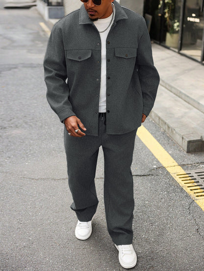 Ensemble Cargo Homme Automne – Veste et Pantalon Décontracté