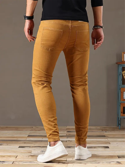 Jean Homme Stretch – Style Moto, Coupe Moderne et Confortable