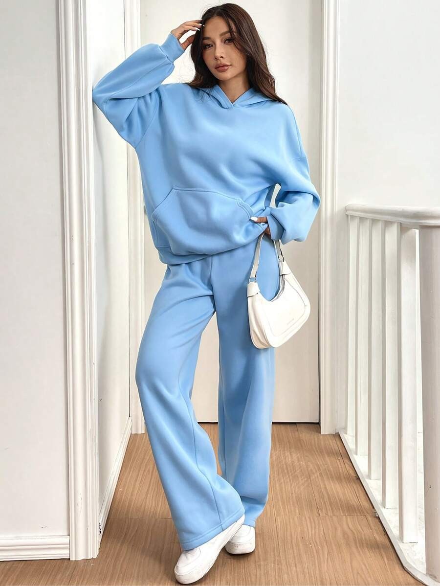 Ensemble Femme Décontracté – Sweat à Capuche et Pantalon Chaud