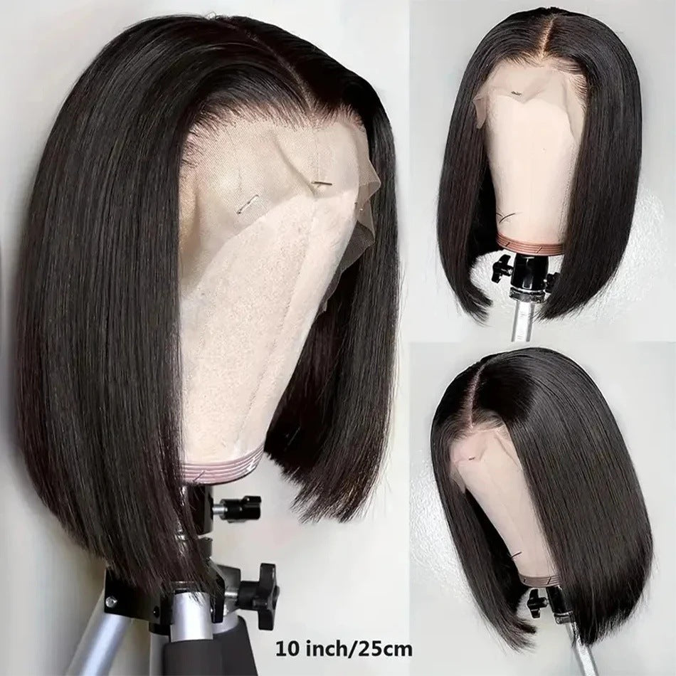 Perruque Brésilienne Bob Lisse 13x4 – Cheveux Humains 200% Densité