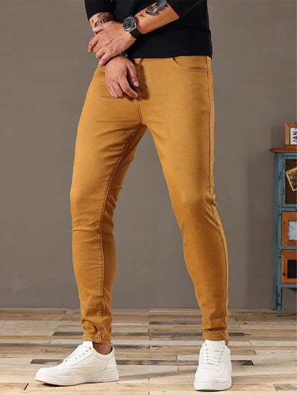Jean Homme Stretch – Style Moto, Coupe Moderne et Confortable