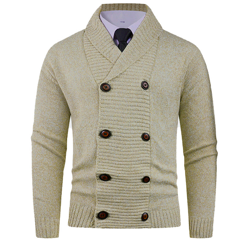 Cardigan Double Boutonnage Homme – Style Décontracté et Tendance pour Jeunes
