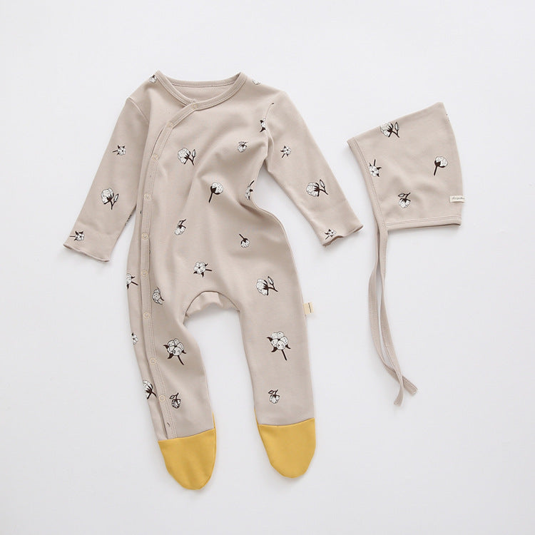 Nouveau Pyjama Bébé en Coton avec Pieds – Printemps & Automne