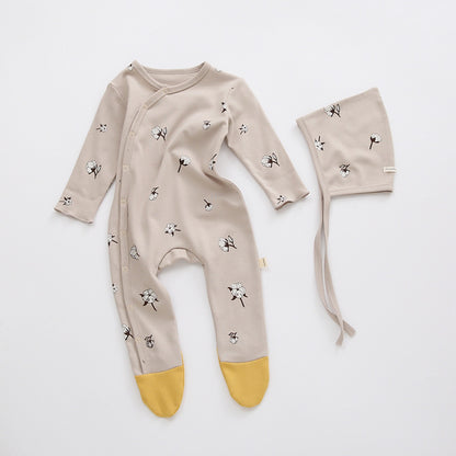 Nouveau Pyjama Bébé en Coton avec Pieds – Printemps & Automne