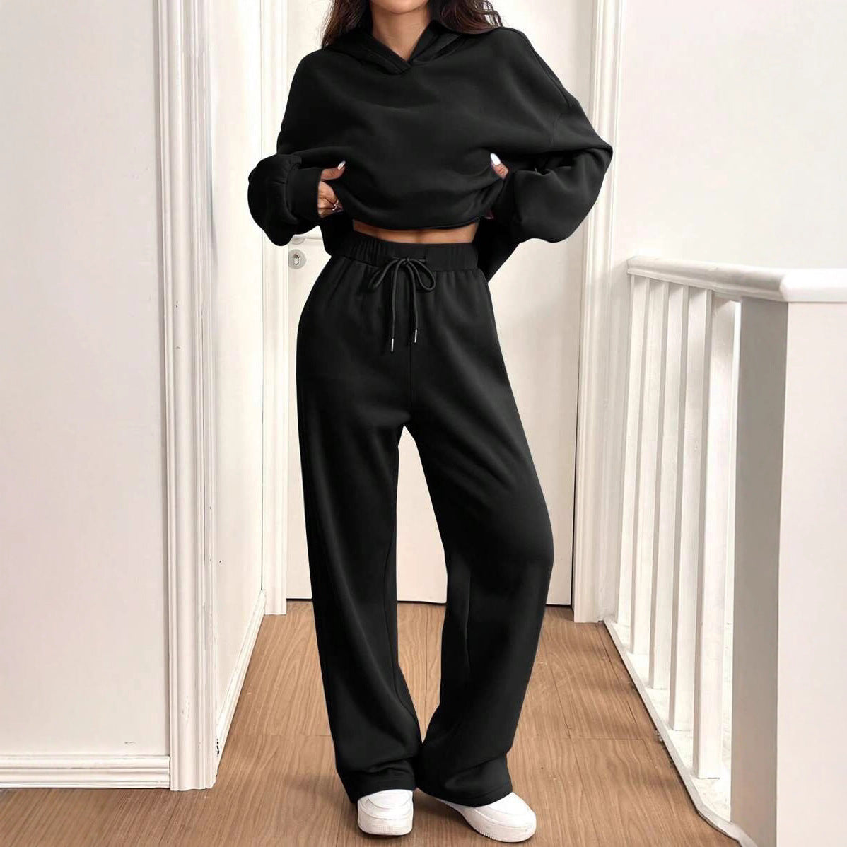 Ensemble Femme Décontracté – Sweat à Capuche et Pantalon Chaud