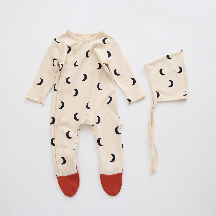 Nouveau Pyjama Bébé en Coton avec Pieds – Printemps & Automne