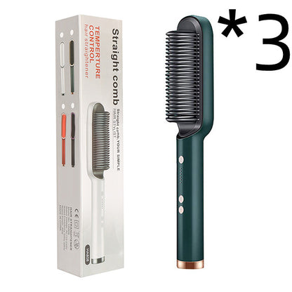 Brosse Lissante Électrique 2-en-1 – Lissage & Boucles à Ions Négatifs