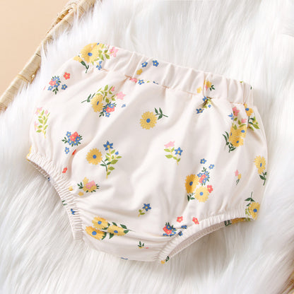Ensemble Bébé 4 Pièces – Style INS, Manches Volantes à Fleurs, Confort et Douceur
