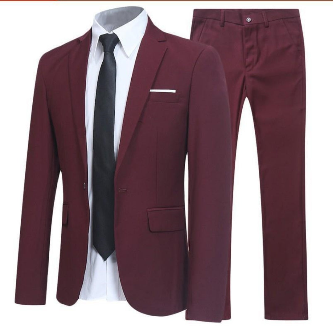 Costume Homme Deux-Pièces – Style Britannique, Élégance de Gentleman Coiffeur