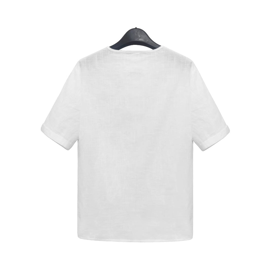 T-shirt Homme Léger – Manches Courtes, Couleur Blanche