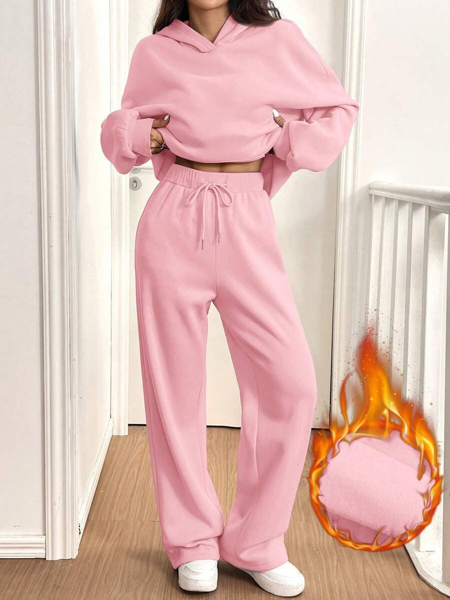 Ensemble Femme Décontracté – Sweat à Capuche et Pantalon Chaud