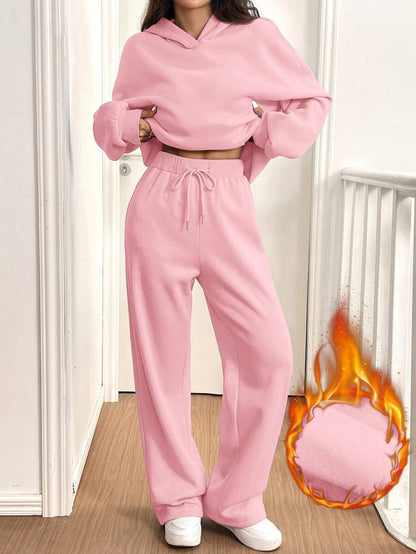 Ensemble Femme Décontracté – Sweat à Capuche et Pantalon Chaud