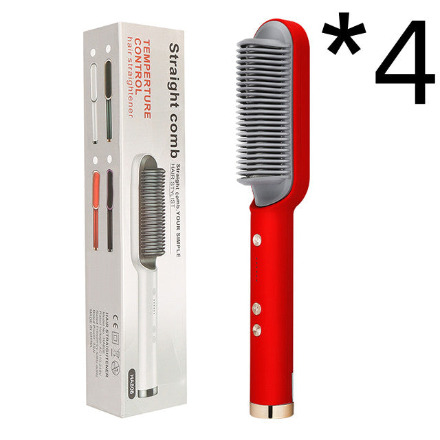 Brosse Lissante Électrique 2-en-1 – Lissage & Boucles à Ions Négatifs