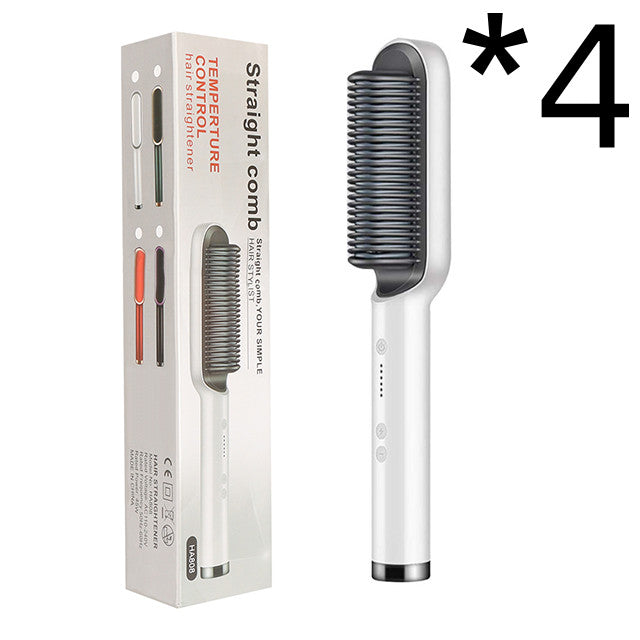 Brosse Lissante Électrique 2-en-1 – Lissage & Boucles à Ions Négatifs