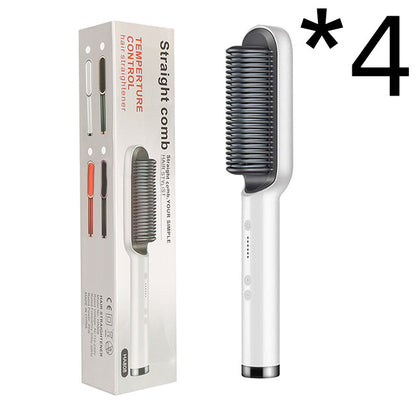 Brosse Lissante Électrique 2-en-1 – Lissage & Boucles à Ions Négatifs