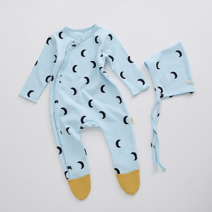 Nouveau Pyjama Bébé en Coton avec Pieds – Printemps & Automne