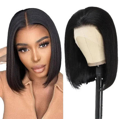 Perruque Brésilienne Bob Lisse 13x4 – Cheveux Humains 200% Densité