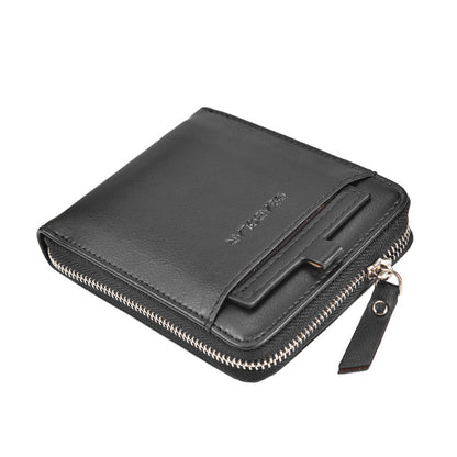 Portefeuille Homme Vintage Multi-Cartes – Zippé, Compact & Élégant