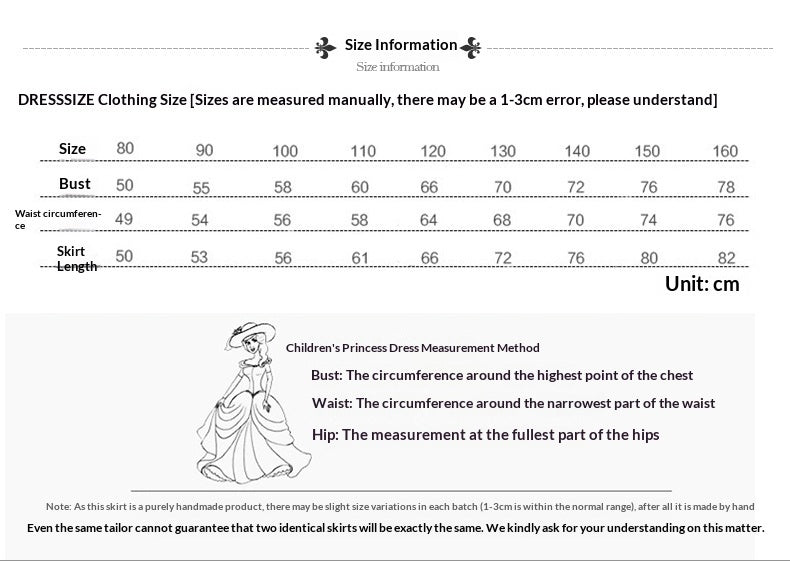 Robe Princesse Élégante pour Enfant – Costume de Scène & Anniversaire