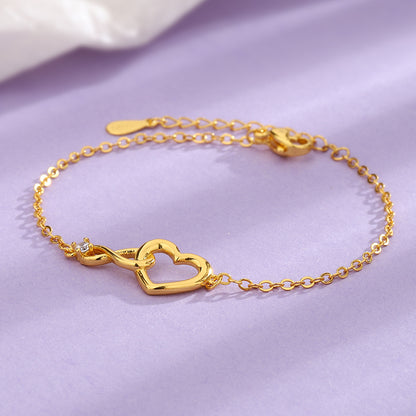 Bracelet Cœur Femme Romantique – Bijou Élégant Saint-Valentin | NovelKay