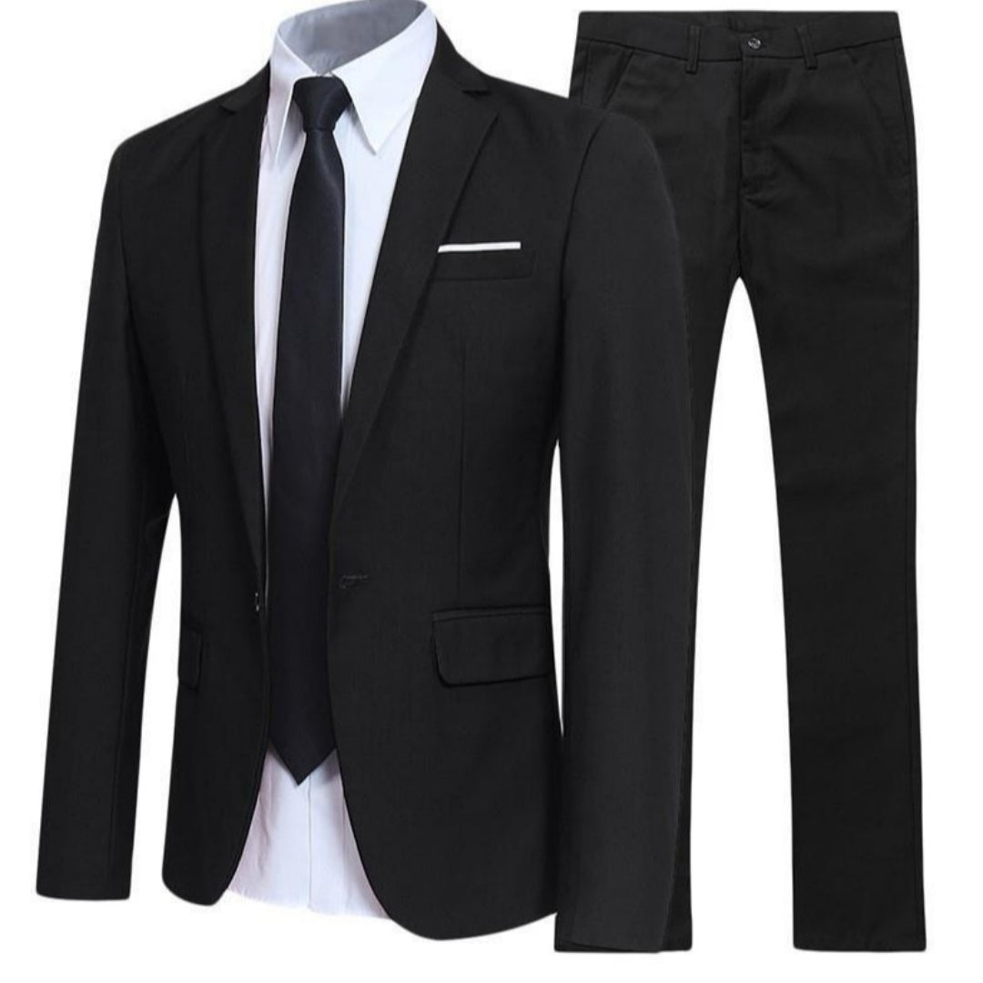 Costume Homme Deux-Pièces – Style Britannique, Élégance de Gentleman Coiffeur