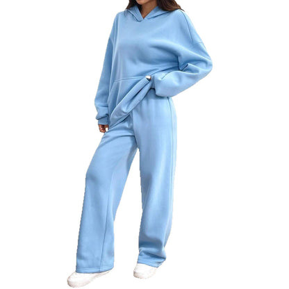 Ensemble Femme Décontracté – Sweat à Capuche et Pantalon Chaud