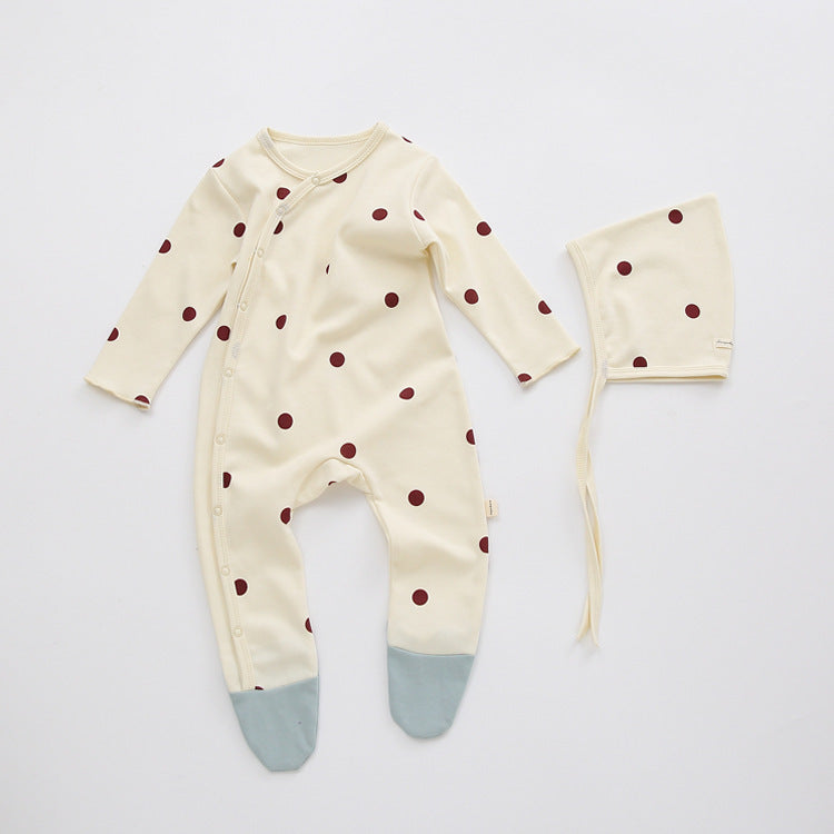 Nouveau Pyjama Bébé en Coton avec Pieds – Printemps & Automne
