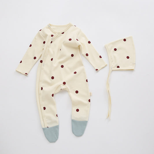Nouveau Pyjama Bébé en Coton avec Pieds – Printemps & Automne