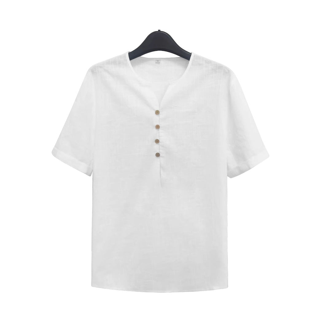 T-shirt Homme Léger – Manches Courtes, Couleur Blanche
