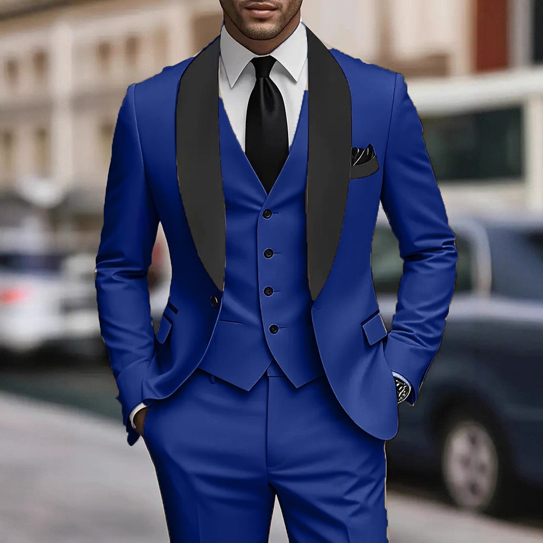 Ensemble Costume Homme Trois Pièces Slim Fit – Élégance Coréenne pour Bureau et Événements