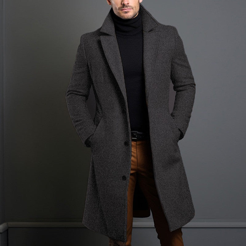 Trench Coat Homme Mi-long - Automne Hiver Élégant